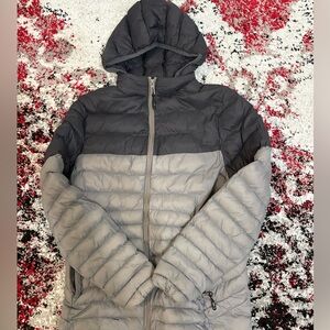 Nike Puffer Jacket in Dark Gray and Light Gray